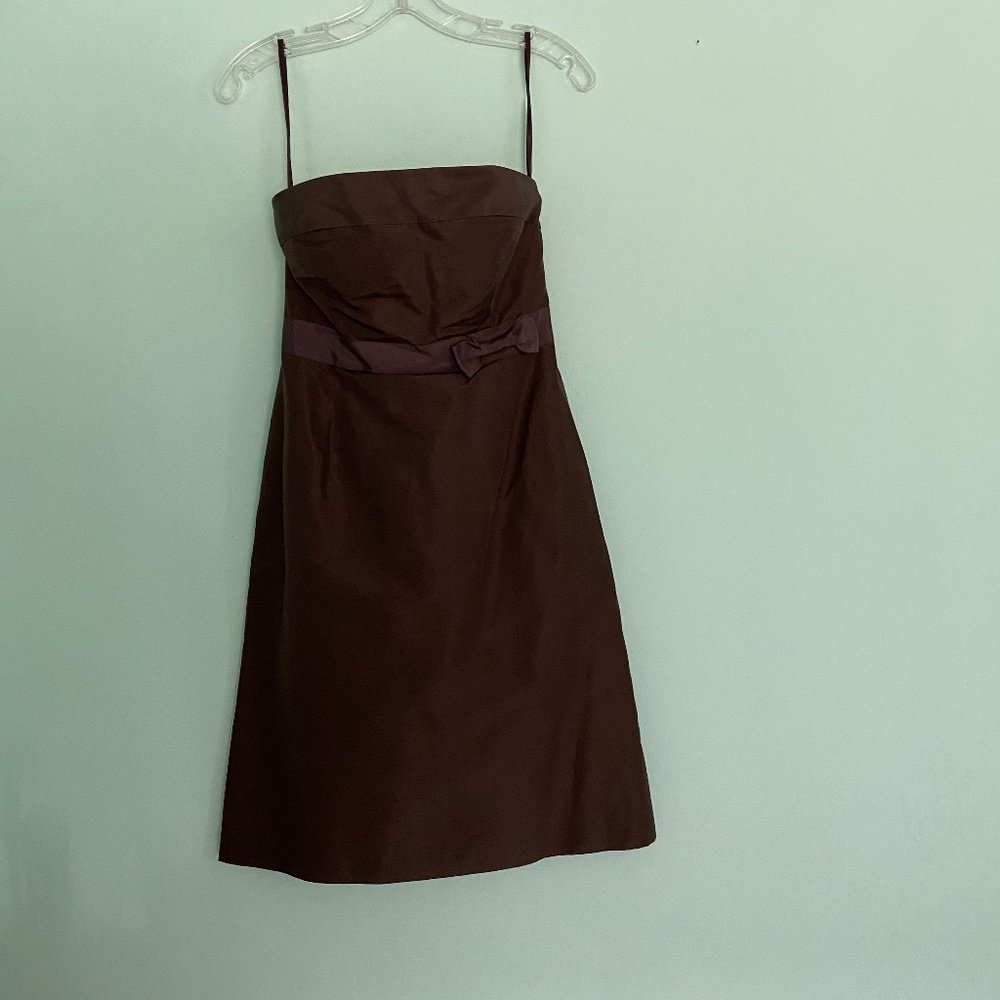 J Crew size 6P brown strapless dress